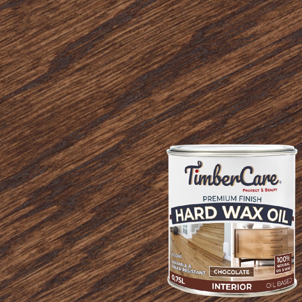 Масло с твердым воском TimberCare Hard Wax Oil цвет Шоколадный 350062 0,75 л