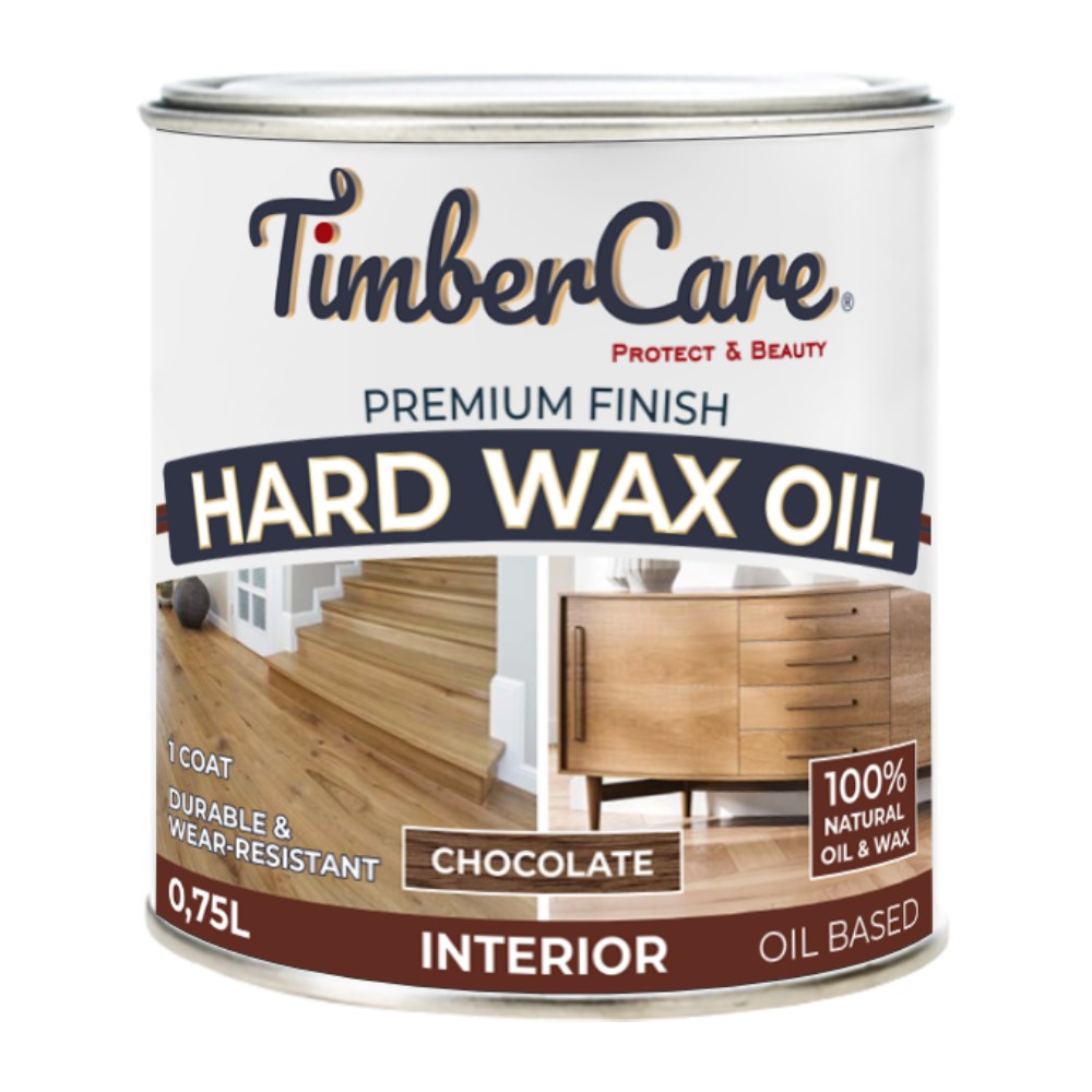 Масло с твердым воском TimberCare Hard Wax Oil цвет Шоколадный 350062 0,75 л