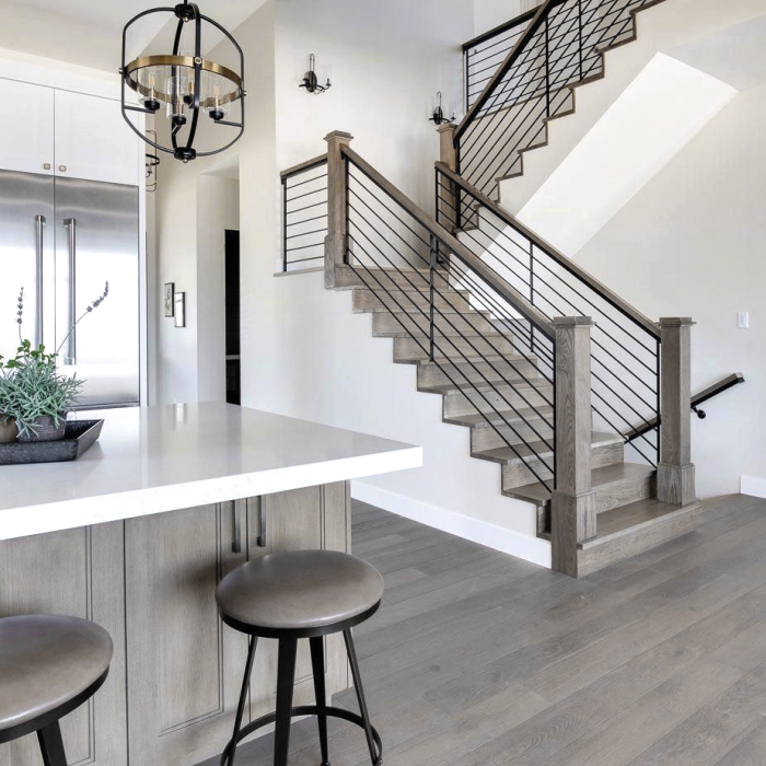 Масло с твердым воском TimberCare Hard Wax Oil цвет Серый холодный 350104 0,175 л фото в интерьере