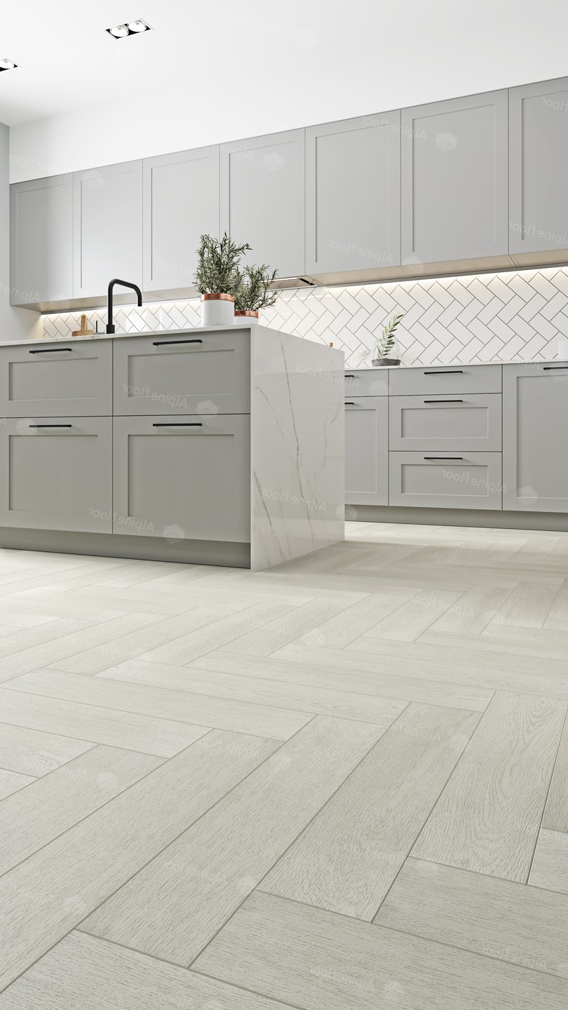 Кварцвиниловая плитка Alpine Floor клеевая Parquet LVT Зимний Лес ECO 16-6 венгерская елка 590×118×2,5 фото в интерьере