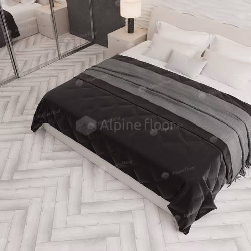 Кварцвиниловая плитка Alpine Floor клеевая Parquet LVT Дуб Альхена ECO 16-12 венгерская елка 590×118×2,5