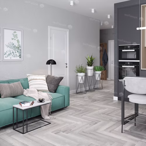Кварцвиниловая плитка Alpine Floor клеевая Parquet LVT Дуб Лейтена ECO 16-18 венгерская елка 590×118×2,5
