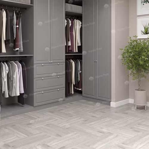 Кварцвиниловая плитка Alpine Floor клеевая Parquet LVT Дуб Полис ECO 16-21 венгерская елка 590×118×2,5
