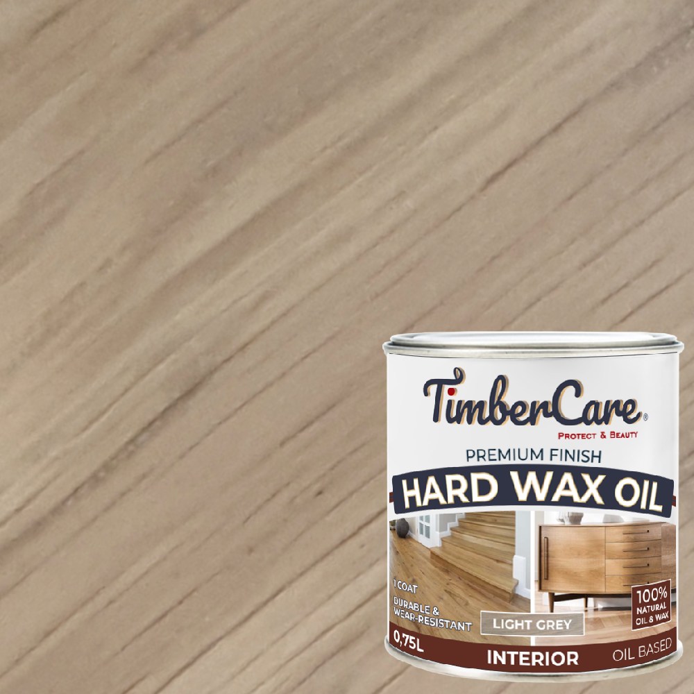 Масло с твердым воском TimberCare Hard Wax Oil цвет Светло-серый 350066 0,75 л