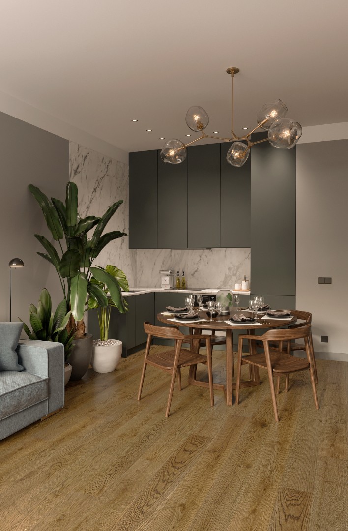 Паркетная доска Esta Parket Oak Stavanger ABC 11160 1800-2390×180×14 фото в интерьере