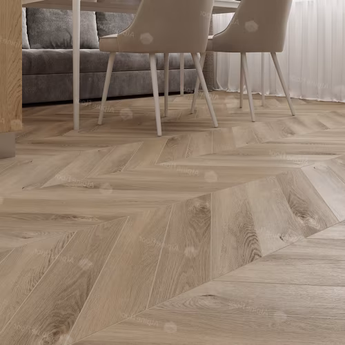 Кварцвиниловый SPC ламинат Alpine Floor Chevron Alpine Дуб Синистра ECO 18-6 французская елка 600×127×5