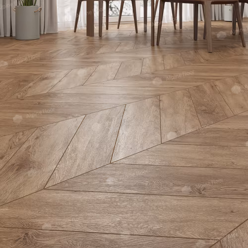 Кварцвиниловый SPC ламинат Alpine Floor Chevron Alpine Гевуина ECO 18-10 французская елка 600×127×5