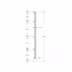 Плинтус под покраску Orac Decor Fundamentals SX207 Square 2000×250×13