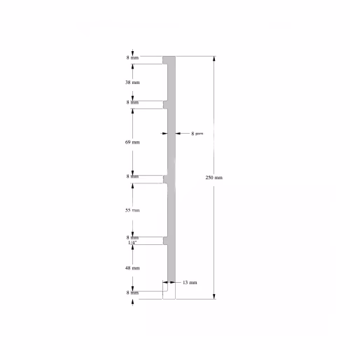 Плинтус под покраску Orac Decor Fundamentals SX207 Square 2000×250×13