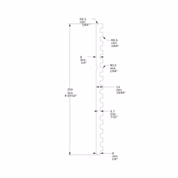 Стеновая панель под покраску Orac Decor WX205-2600 Track 2600×250×13