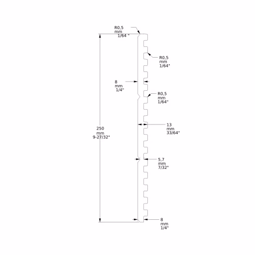 Стеновая панель под покраску Orac Decor WX205-2600 Track 2600×250×13
