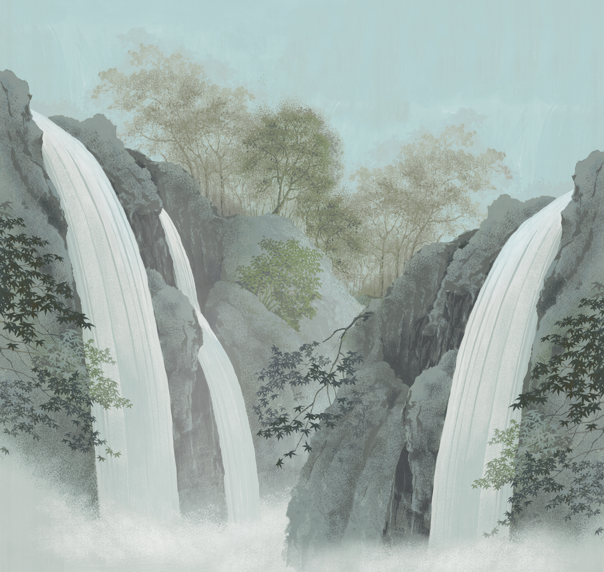 Панно Loymina Пейзаж Водопад ART5 006 3×5