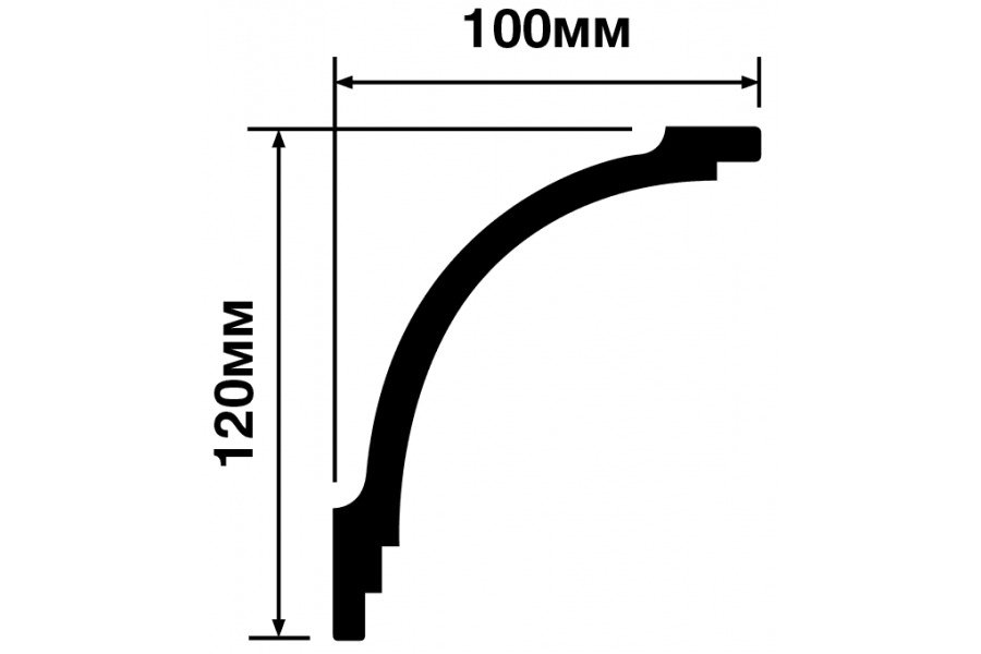 Потолочный плинтус под покраску Hiwood A156 2000×100×120
