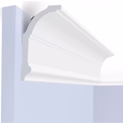 Потолочный плинтус под покраску Hiwood A100 с подсветкой 2000×53×100