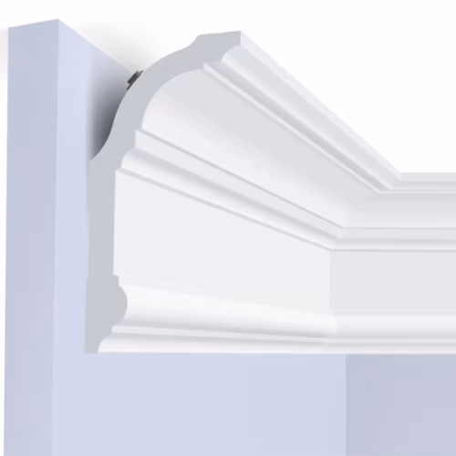Потолочный плинтус под покраску Hiwood A150V2 с подсветкой 2000×73×150