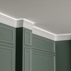 Потолочный плинтус под покраску Hiwood A120 с подсветкой 2000×36×120