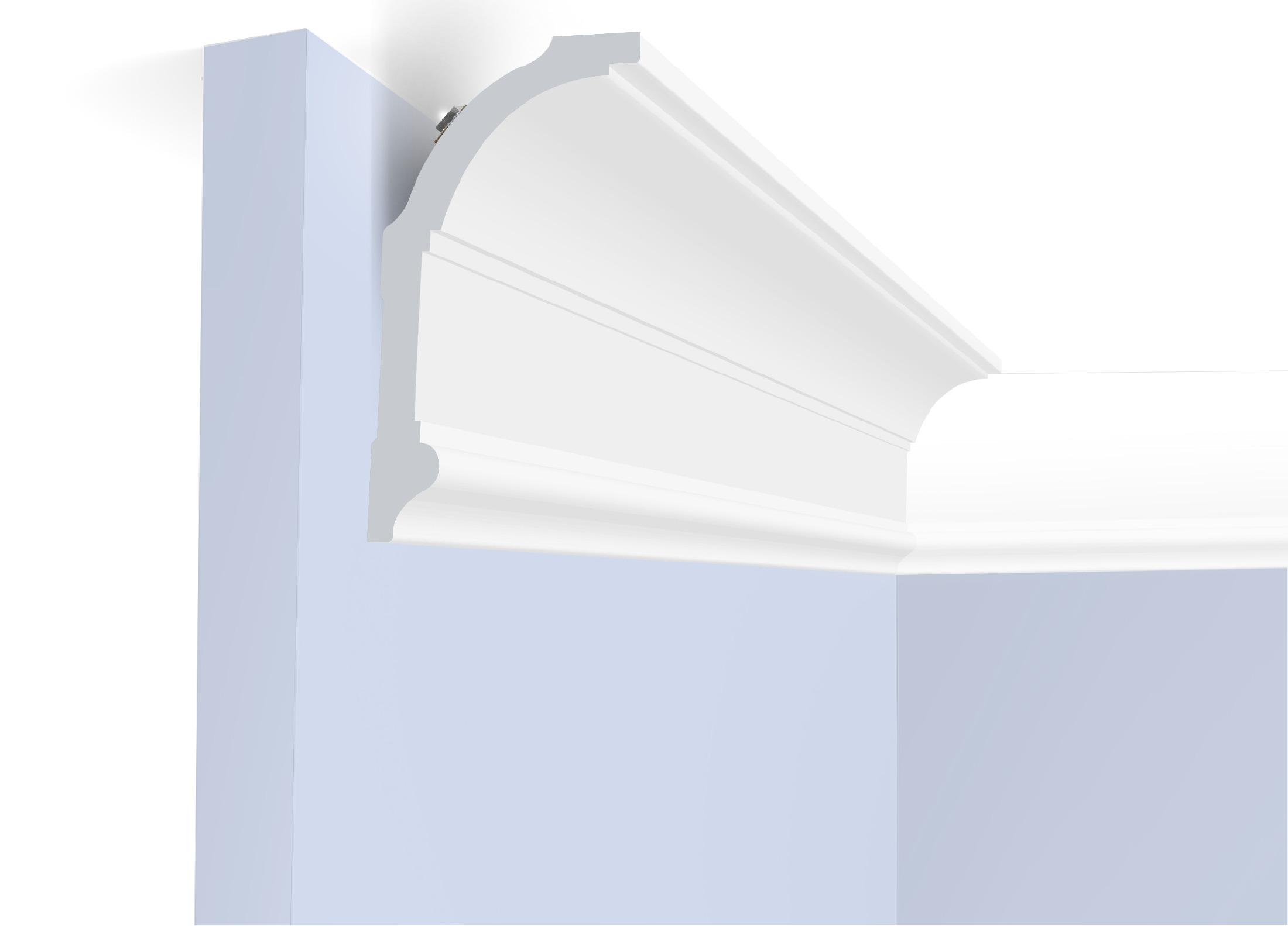 Потолочный плинтус под покраску Hiwood A70V2 с подсветкой 2000×37×70