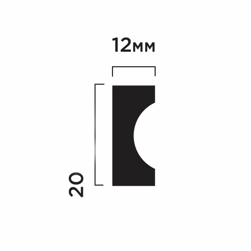 Молдинг из полистирола под покраску Hiwood P20 2700×20×12