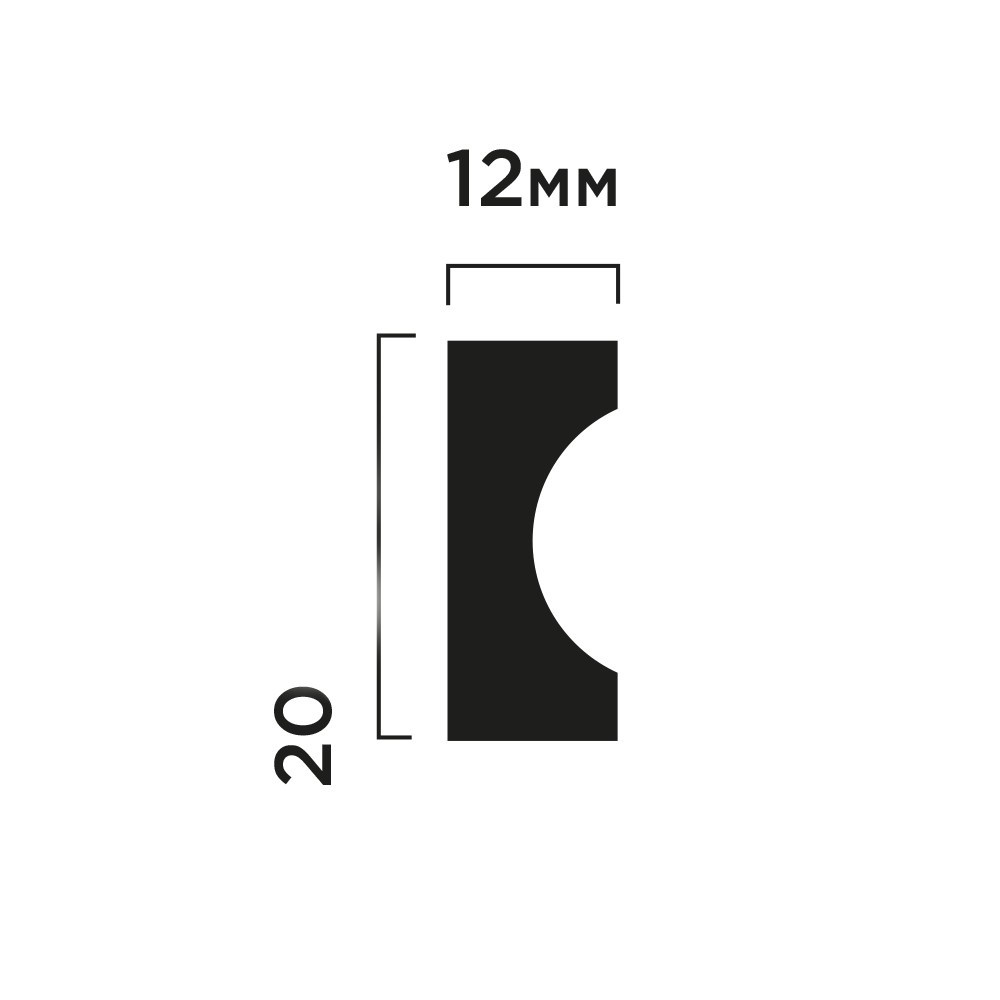 Молдинг из полистирола под покраску Hiwood P20 2700×20×12