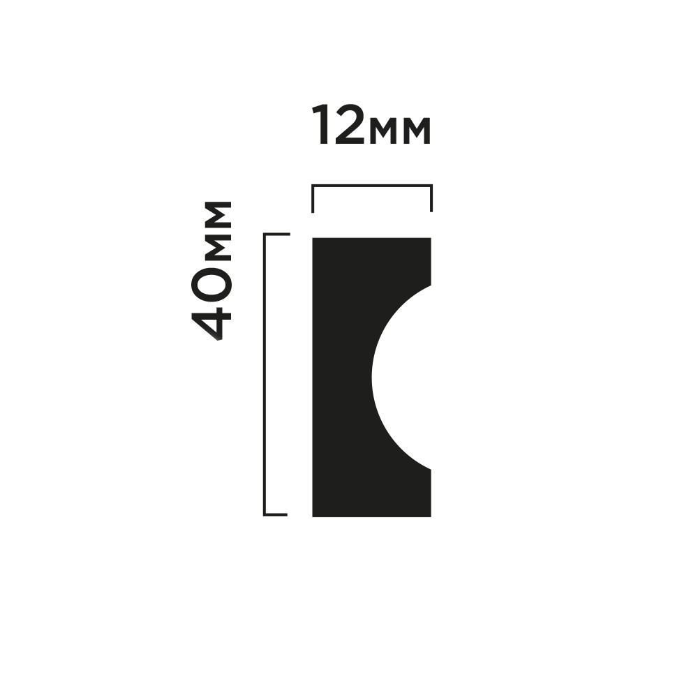Молдинг из полистирола под покраску Hiwood P40 2700×40×12