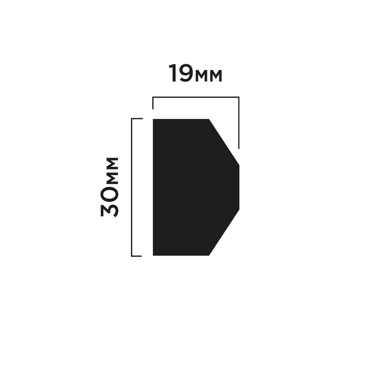 Молдинг из полистирола под покраску Hiwood TRS30 2700×30×19