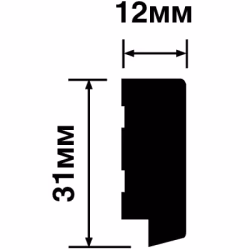 Финишный молдинг Hiwood LF124B GN68 2700×31×12
