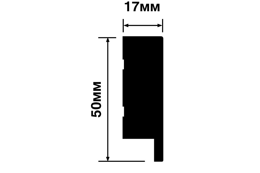 Финишный молдинг Hiwood LF1 S381A 2700×50×17
