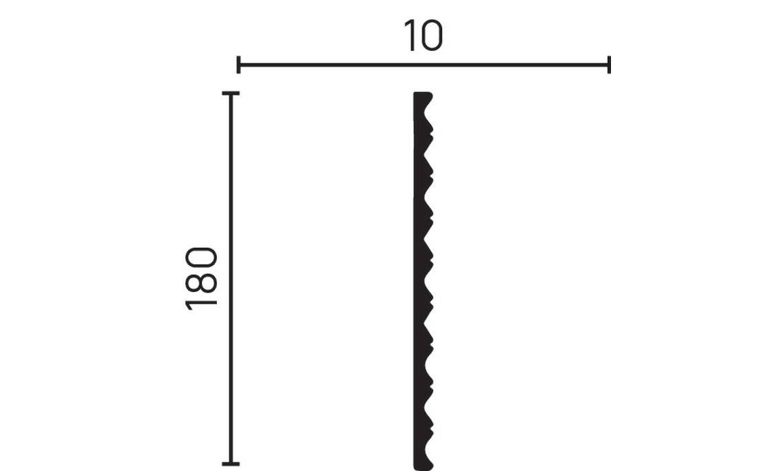 Стеновая панель из полистирола под покраску Decor-Dizayn Грани DD908 3000×180×10