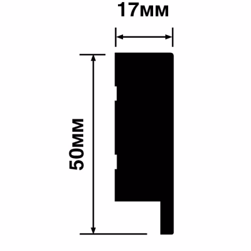 Финишный молдинг Hiwood LF1 BK114K 2700×50×17