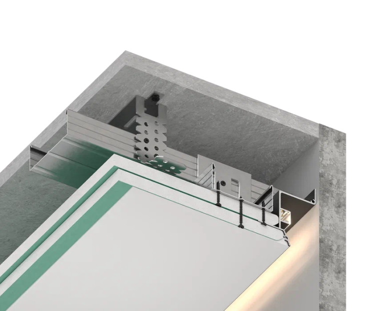 Профиль теневой алюминиевый Kraab systems GIPPS VILLAR 2.0 белый 2000×71,7×57,6
