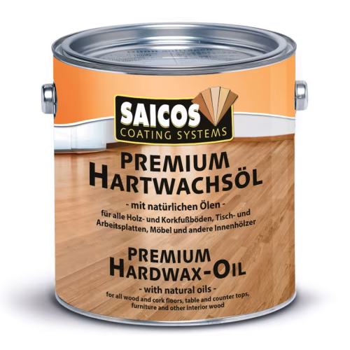Масло с твердым воском для пола Saicos Premium Hartwachsol цвет 3100 Белый матовый 2,5 л