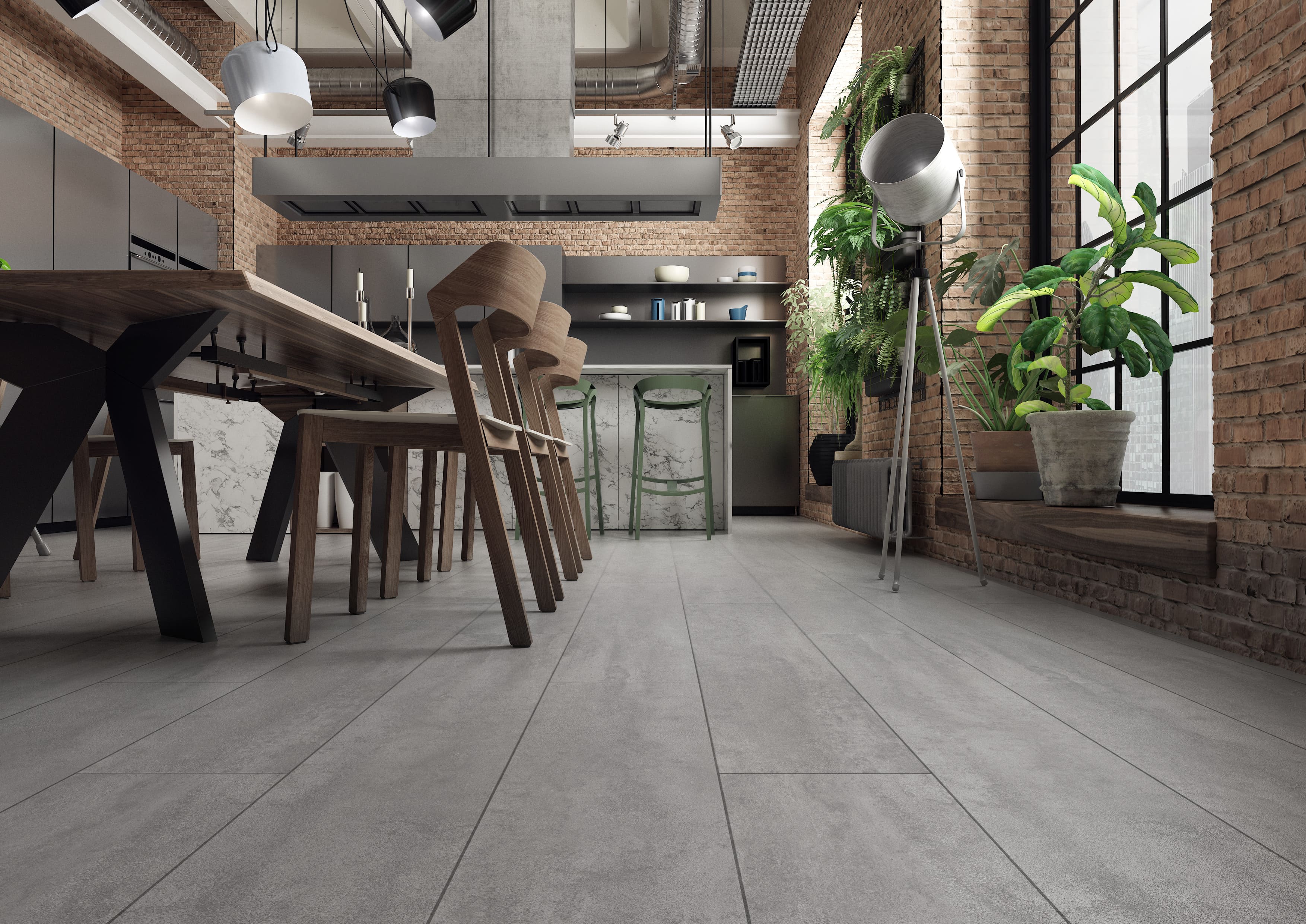 Ламинат Kronopol Aurum Fiori Aqua Concrete D 3274 1380×242×10 фото в интерьере Ламинат Kronopol Aurum Fiori Aqua Concrete D 3274 1380×242×10 фото в интерьере