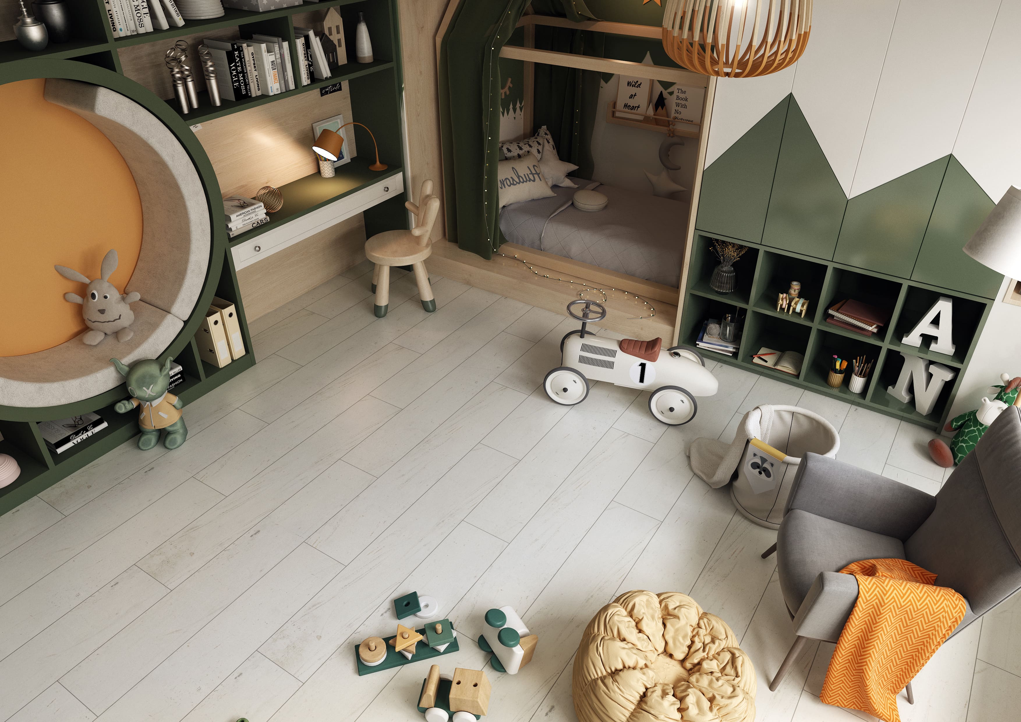 Ламинат Kronopol Aurum Fiori Aqua White Concrete D 1051 1380×242×10