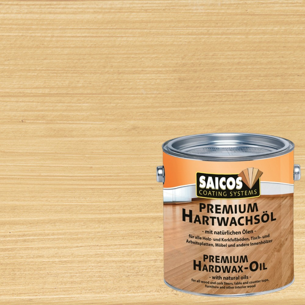 Масло с твердым воском для пола Saicos Premium Hartwachsol цвет 3328 Тик матовый 2,5 л