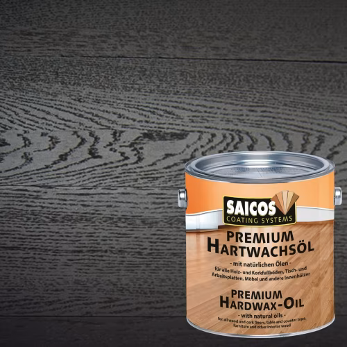 Масло с твердым воском укрывное для пола Saicos Premium Hartwachsol цвет 3319 Черный ультраматовый 0,125 л