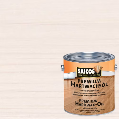 Масло с твердым воском для пола Saicos Premium Hartwachsol цвет 3308 Снежный матовый 0,125 л