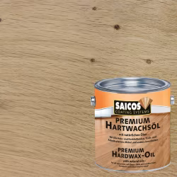 Масло бесцветное с твердым воском для пола Saicos Premium Hartwachsol 3333 Pur матовое 0,125 л