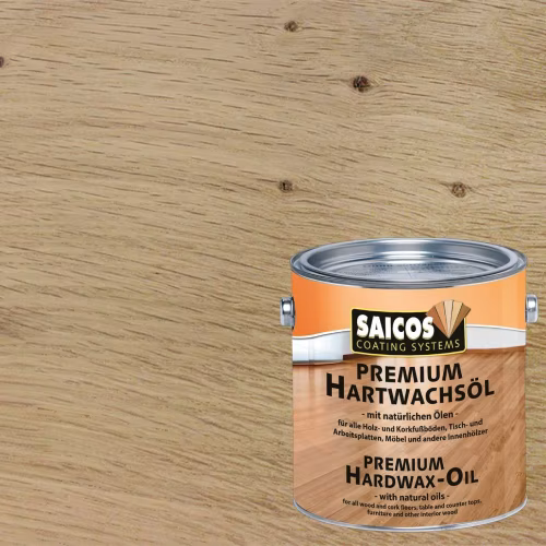 Масло бесцветное с твердым воском для пола Saicos Premium Hartwachsol 3333 Pur матовое 0,125 л
