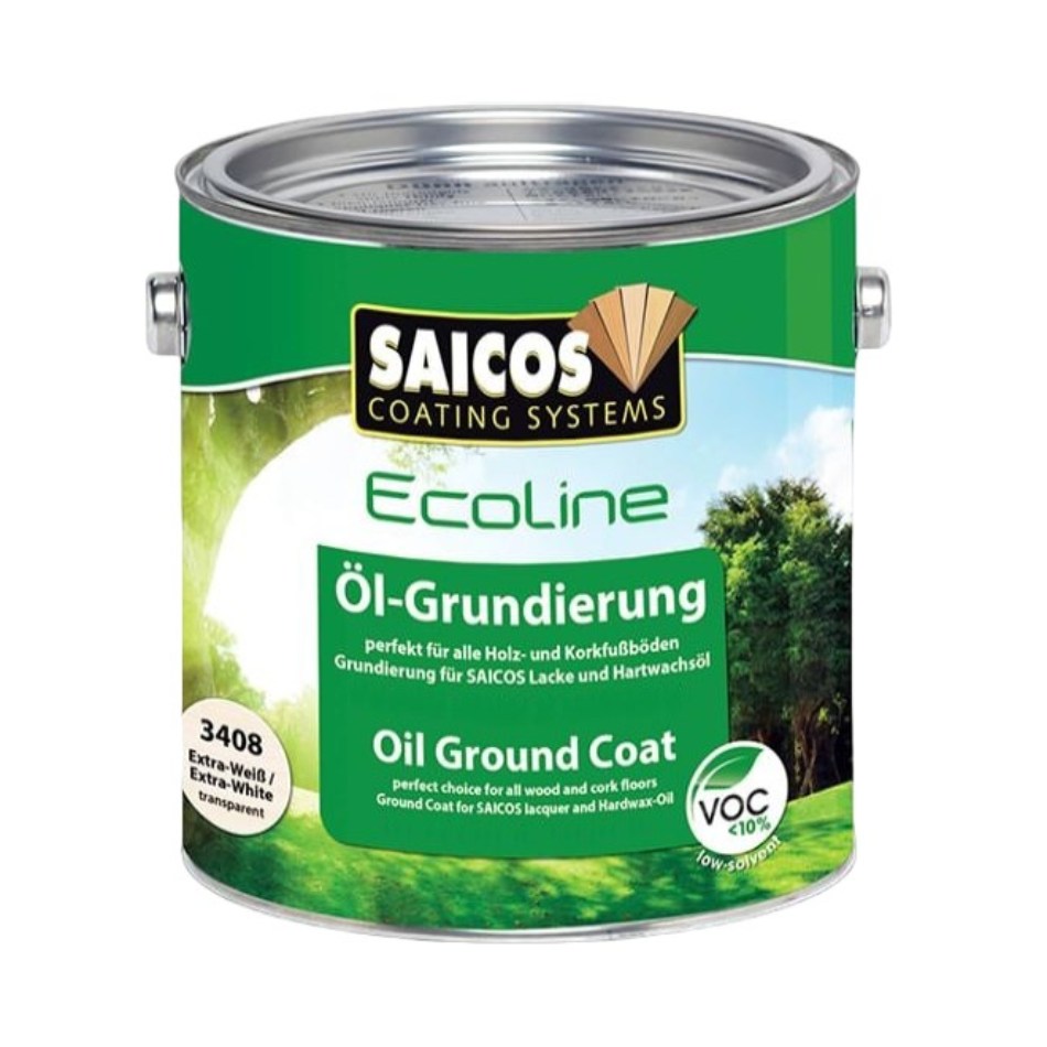 Масло грунтовочное для дерева Saicos Ecoline Ol-Grundierung цвет 3408 Экстрабелый 0,75 л