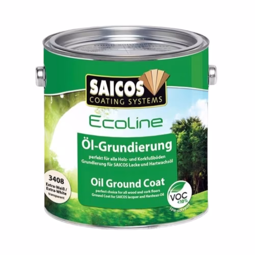 Масло грунтовочное для дерева Saicos Ecoline Ol-Grundierung цвет 3408 Экстрабелый 2,5 л