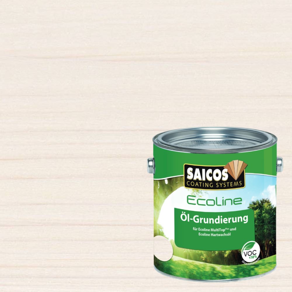 Масло грунтовочное для дерева Saicos Ecoline Ol-Grundierung цвет 3409 Белый 0,75 л