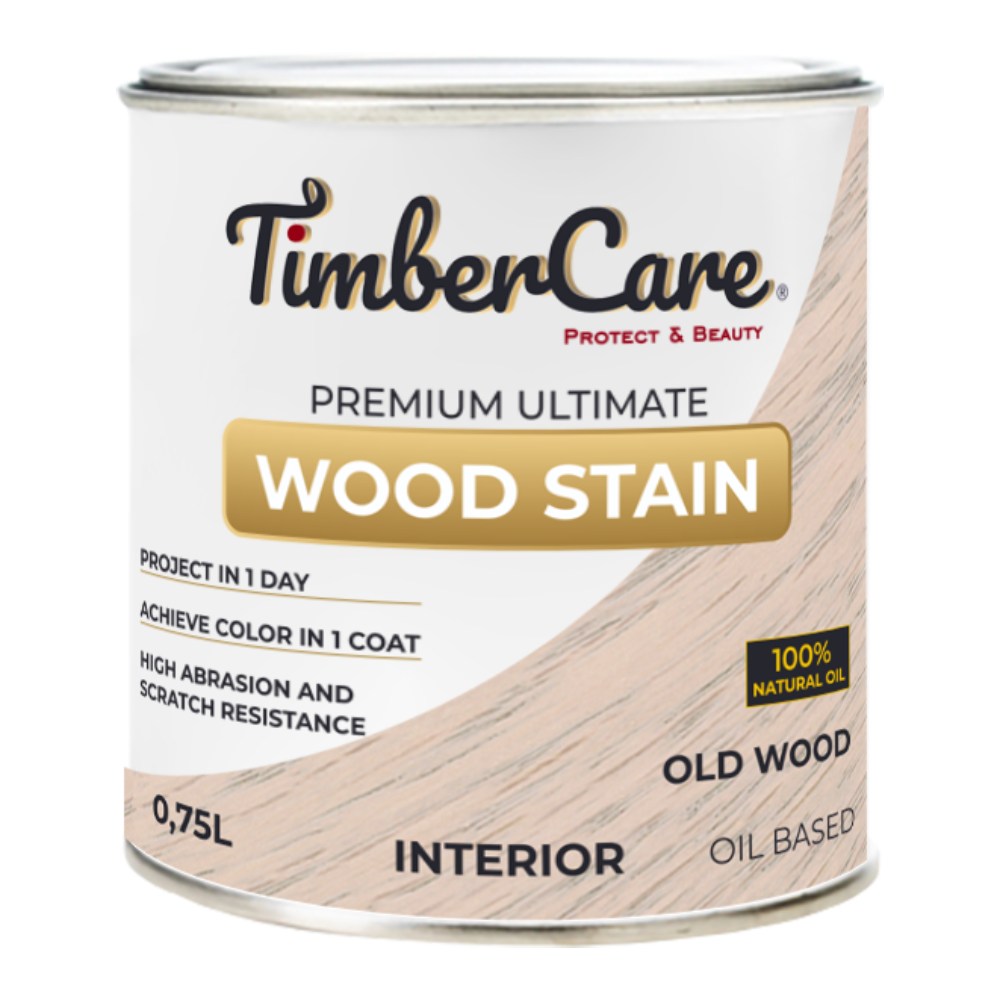 Масло цветное для дерева TimberCare Wood Stain цвет Старинное дерево 350008 шелковисто-матовое 0,75 л