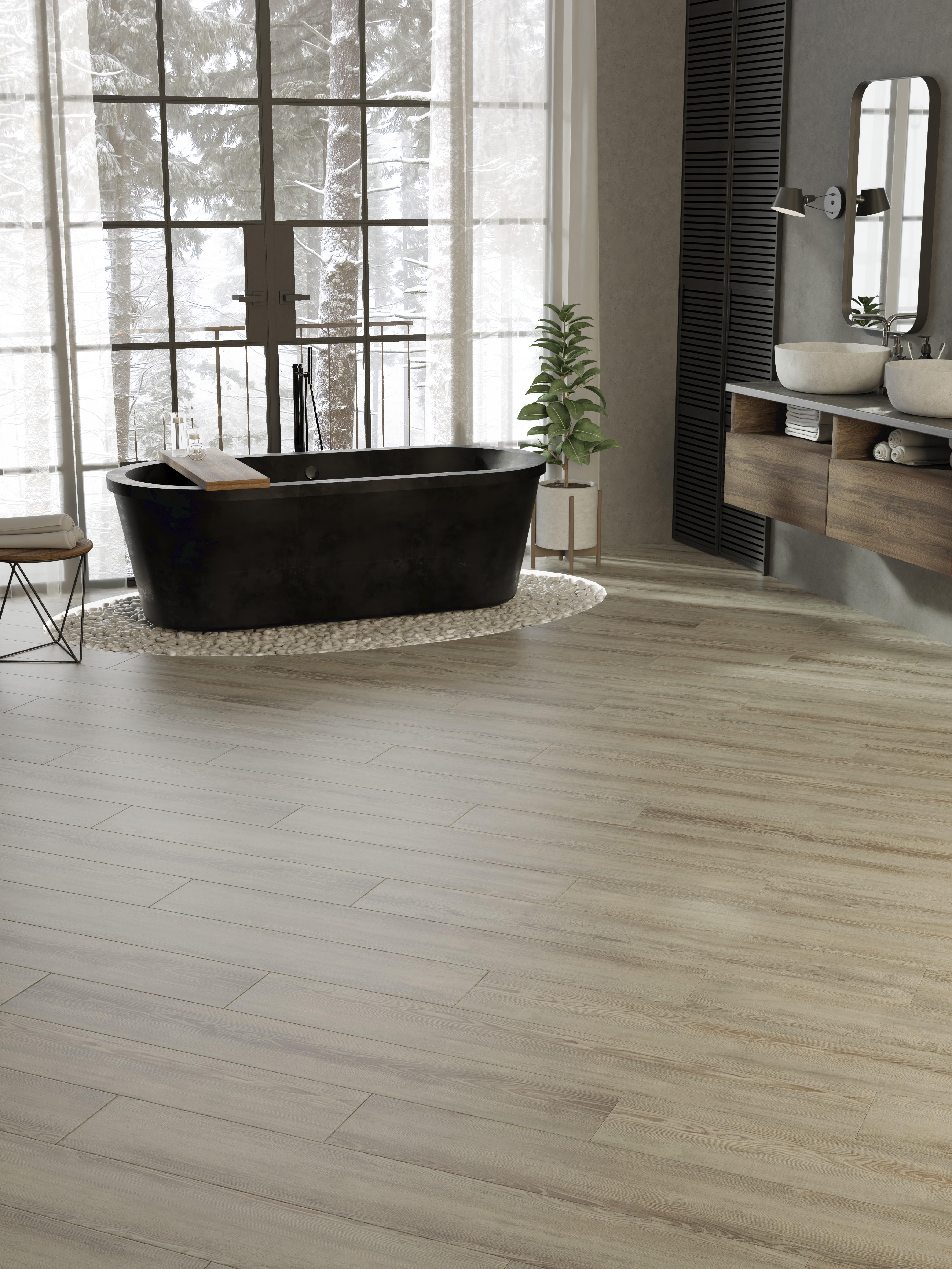 Ламинат Egger Pro Classic 8/33 Aqua+ Сосна Модро серая EPL239 1292×193×8 фото в интерьере