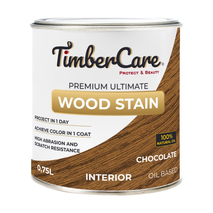 Масло для дерева TimberCare Wood Stain цвет Шоколад 350026 шелковисто-матовое 0,75 л