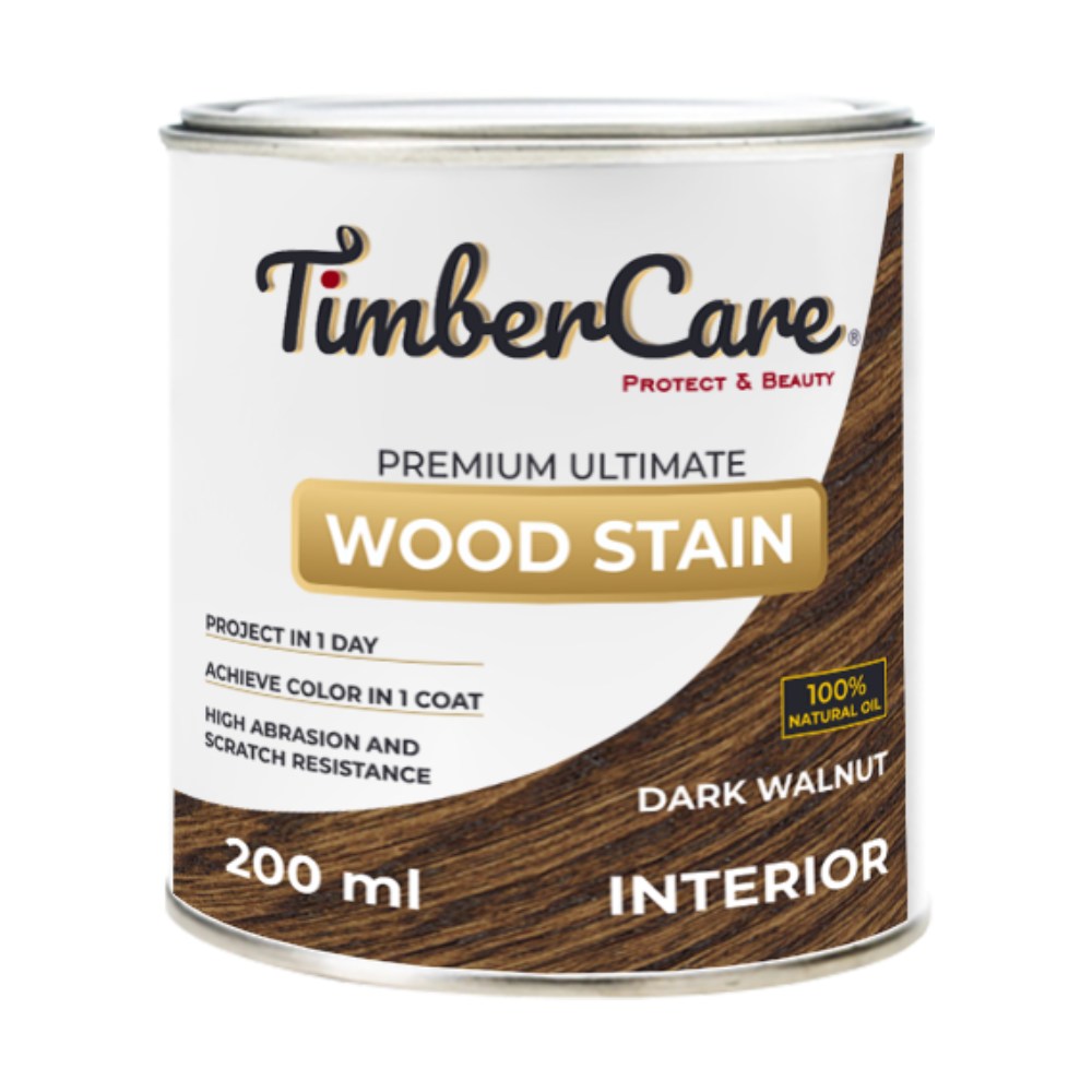 Масло для дерева TimberCare Wood Stain цвет Темный орех 350027 шелковисто-матовое 0,2 л