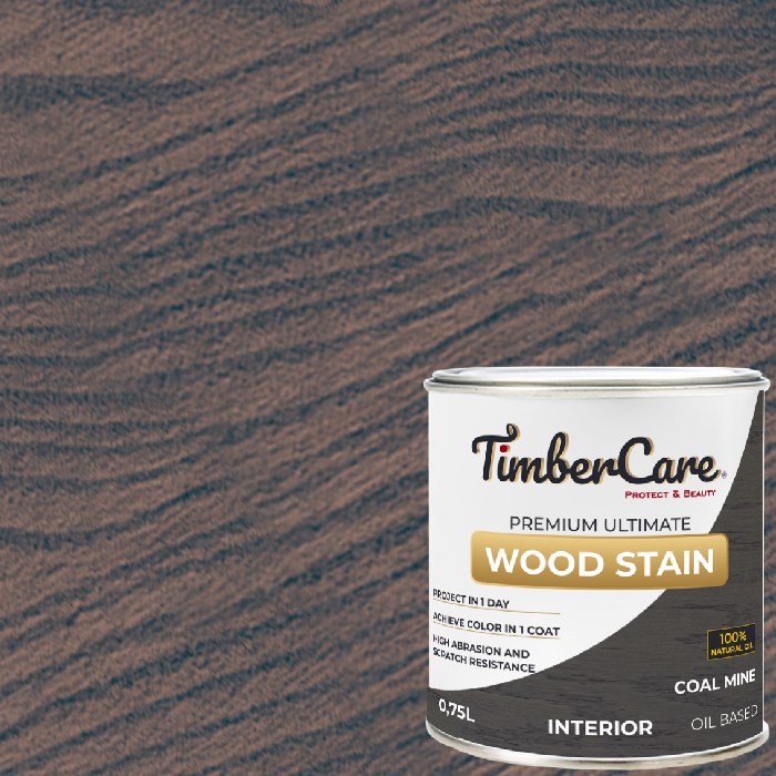 Масло для дерева TimberCare Wood Stain цвет Угольная шахта 350030 шелковисто-матовое 0,75 л