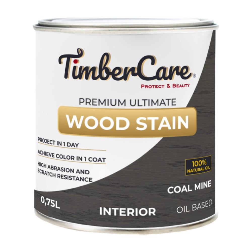 Масло для дерева TimberCare Wood Stain цвет Угольная шахта 350030 шелковисто-матовое 0,75 л