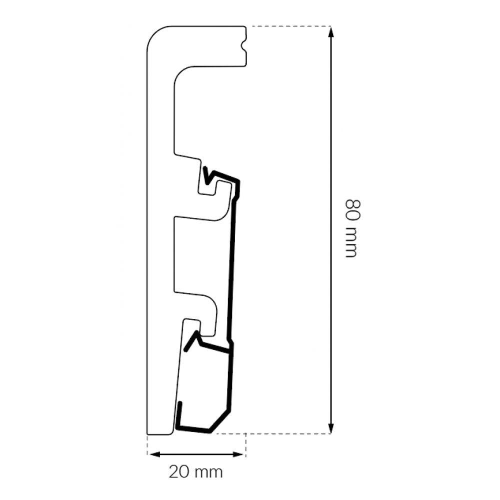 Плинтус  Arbiton Integra Дуб кальвадос 10 2400×80×20