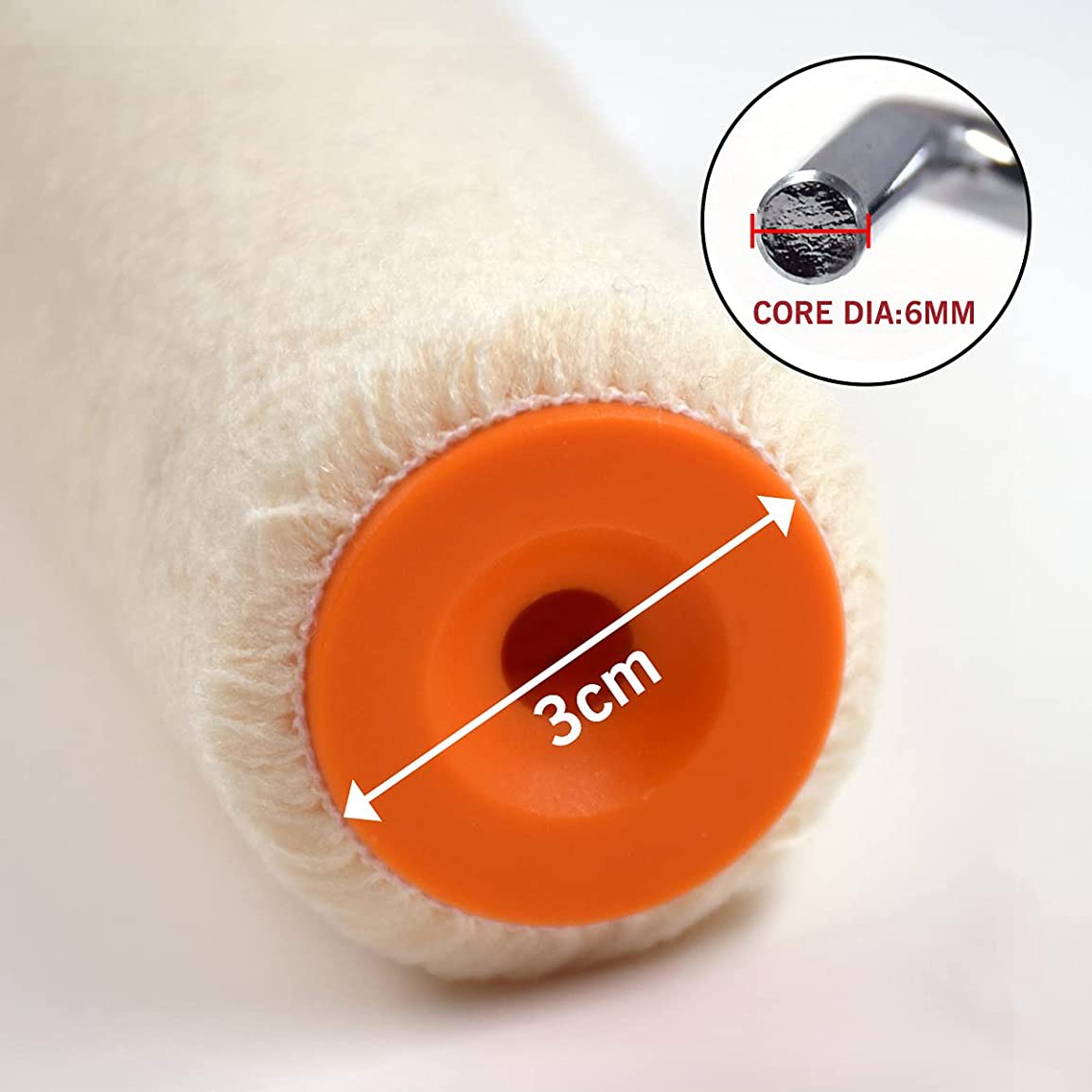 Минивалик для красок Rollingdog Hi-sheen велюр 00125 100 мм, 2 шт/уп