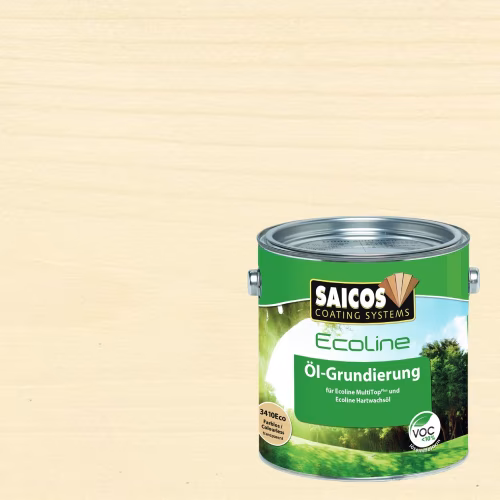 Масло бесцветное грунтовочное для дерева Saicos Ecoline Ol-Grundierung 3410 2,5 л